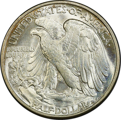 (6605) 1938-D 50C PCGS MS65+ CAC Walker reverse