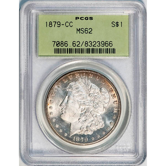 (7086) 1879-CC $1 PCGS MS62 Morgan slab