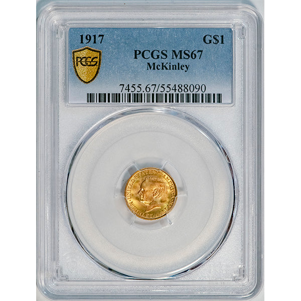 (7455) 1917 G$1 PCGS MS67 McKinley slab