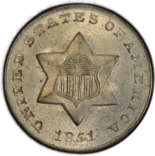 (3665) 1851-O 3CS PCGS MS65 CAC