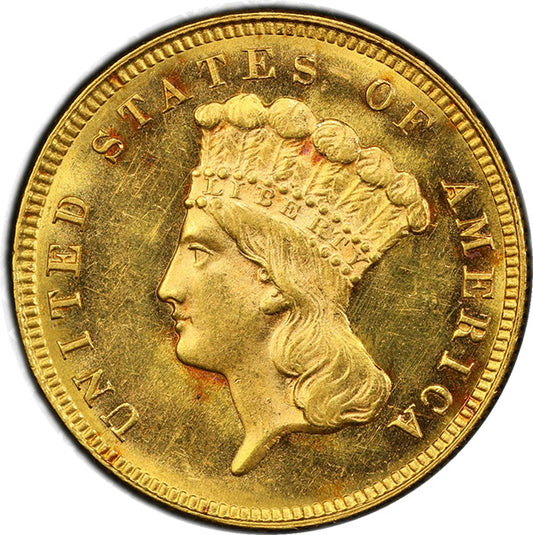 (8001) 1879 $3 PCGS MS63