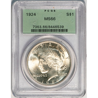 (7363) 1924 $1 Old Holder PCGS MS66