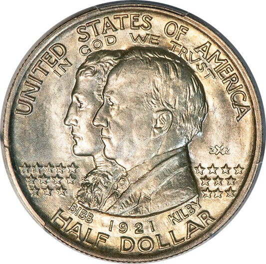 (9225) 1921 50C Alabama 2x2 PCGS MS66