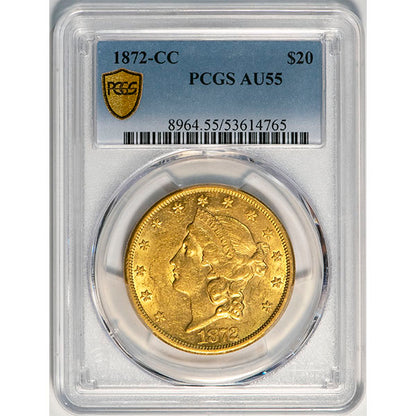 (8964) 1872-CC $20 PCGS AU55