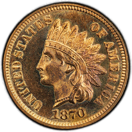 (2299) 1870 1C PCGS PR65+RD