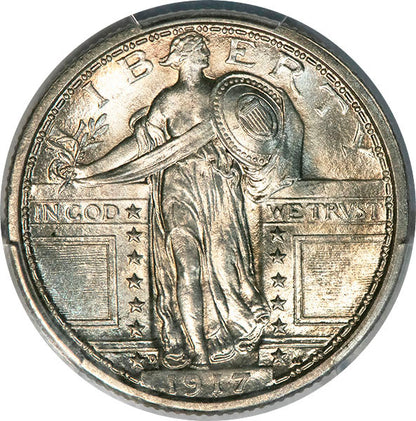 (5709) 1917-D 25C Type 1 PCGS MS65FH