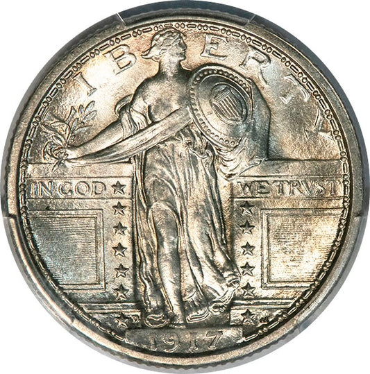 (5709) 1917-D 25C Type 1 PCGS MS65FH