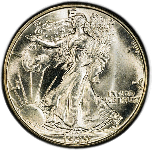 (6607) 1939-D 50C PCGS MS67