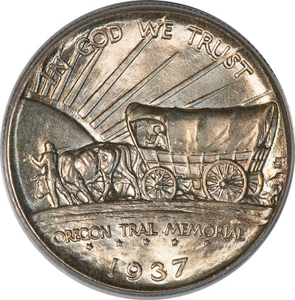 (9347) 1937-D 50C Oregon Old Holder PCGS MS65 Gold CAC
