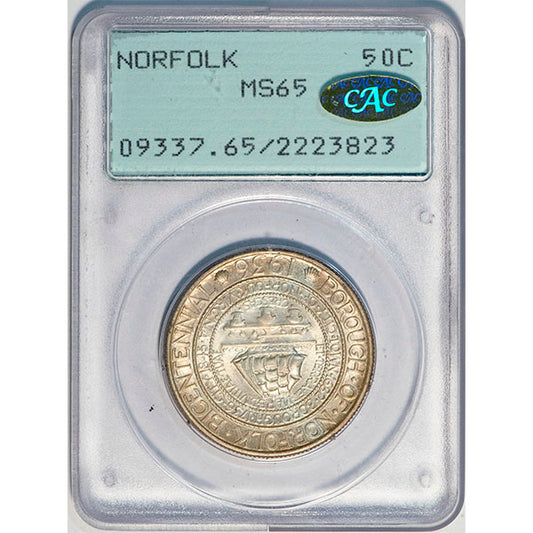 (9337) 1936 50C Norfolk Old Holder PCGS MS65 Gold CAC