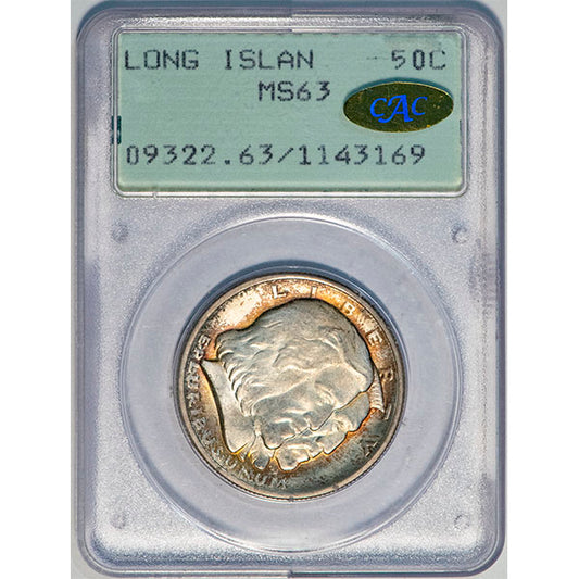 (9322) 1936 50C Long Island Old Holder PCGS MS63 Gold CAC