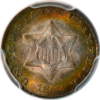 (3666) 1852 3CS PCGS MS66