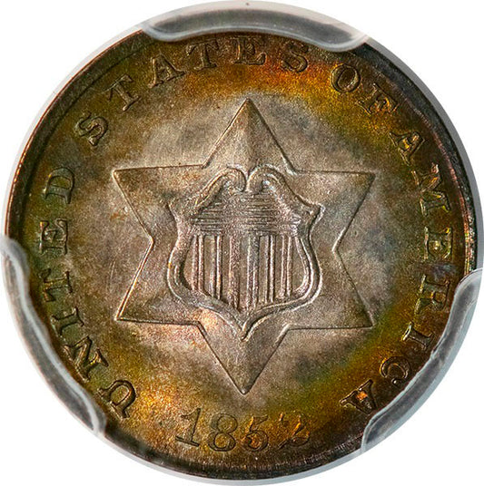 (3666) 1852 3CS PCGS MS66