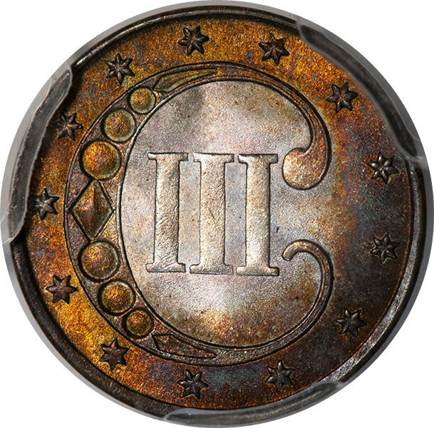 (3666) 1852 3CS PCGS MS66