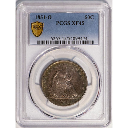 (6267) 1851-O 50C PCGS XF45