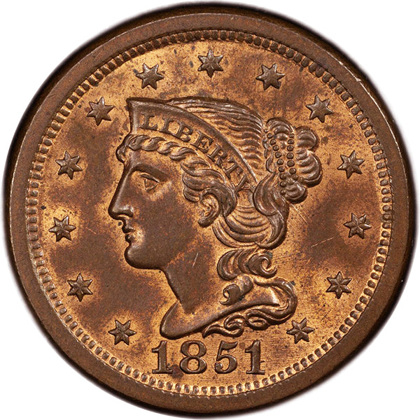 (1896) 1851/81 1C PCGS MS65RB CAC