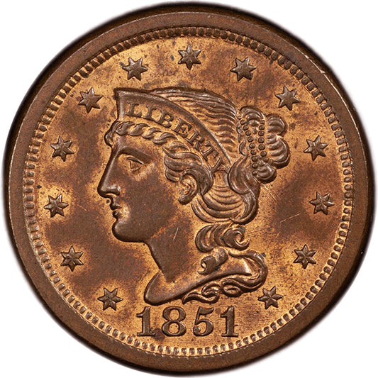 (1896) 1851/81 1C PCGS MS65RB CAC