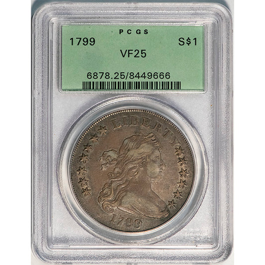 (6878) 1799 $1 Old Holder BB-152, B-15 PCGS VF25