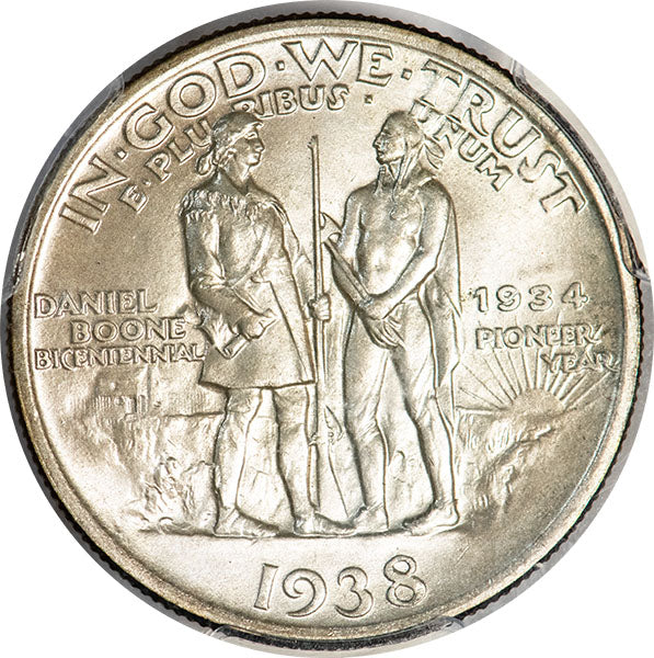 (9274) 1938 50C Boone PCGS MS67 CAC