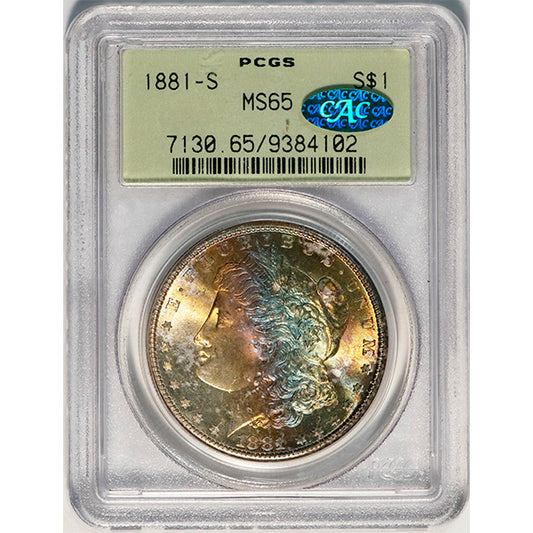 (7130) 1881-S $1 PCGS MS65 CAC