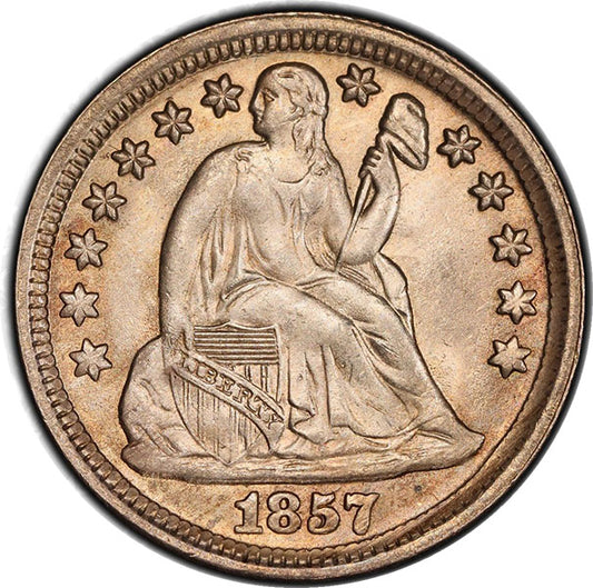 (4614) 1857 10C PCGS MS65 ***