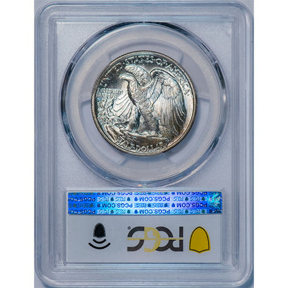 (6632) 1946 50C PCGS MS65 CAC Doubled Die Reverse