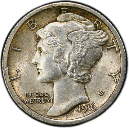 (4907) 1916-D 10C PCGS MS62FB