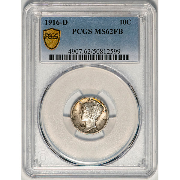 (4907) 1916-D 10C PCGS MS62FB