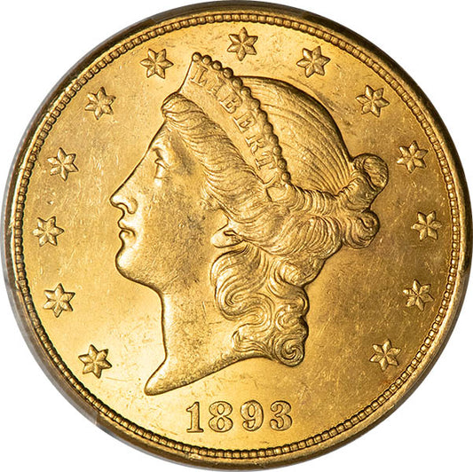 (9023) 1893-CC $20 PCGS UNC Details