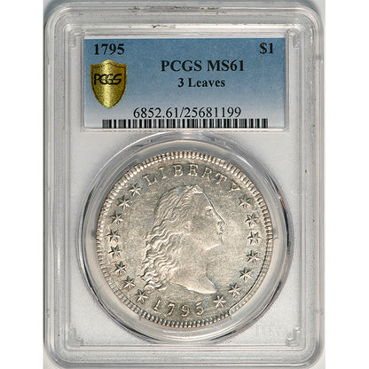 (6852) 1795 $1 3 Leaves PCGS MS61
