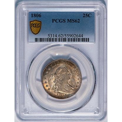 (5314) 1806 25C PCGS MS62