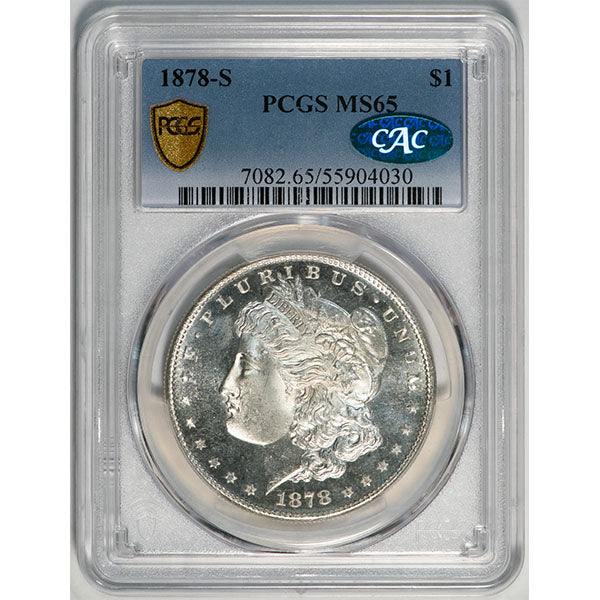 (7082) 1878-S $1 PCGS MS65 CAC