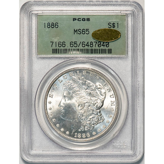 (7166) 1886 $1 PCGS MS65 Gold CAC