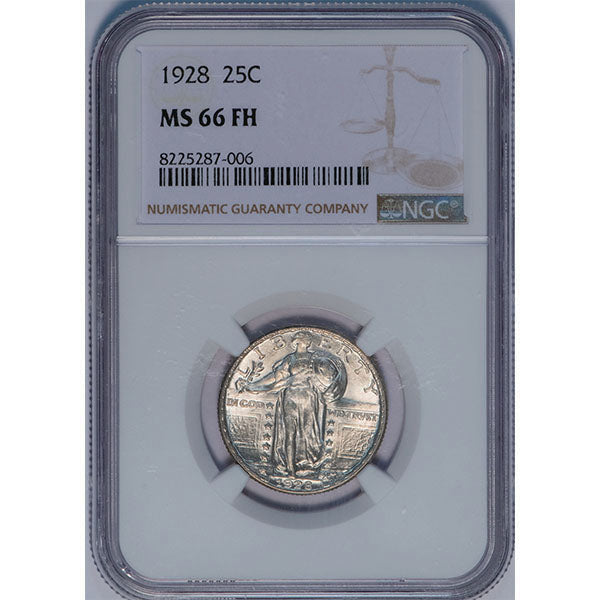 (5767) 1928 25C NGC MS66FH