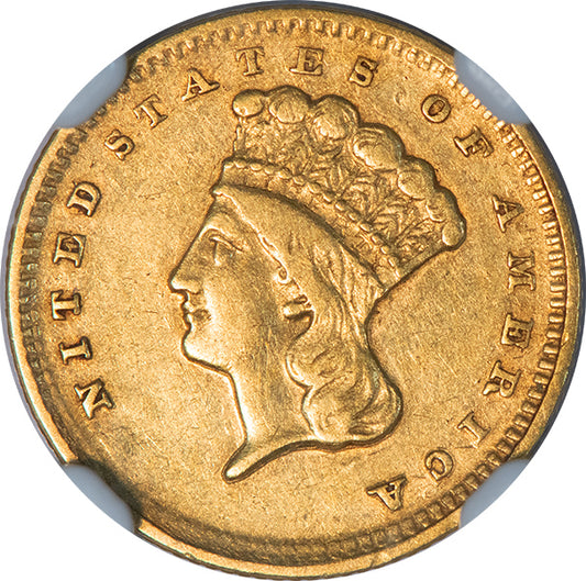 (7543) 1856-D G$1 NGC AU53