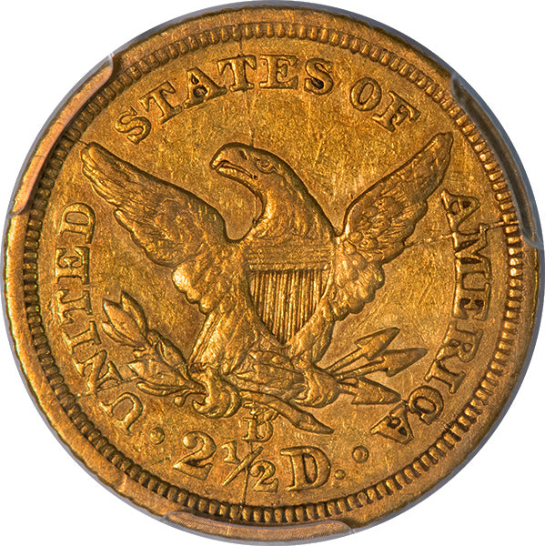(7719) 1840-D $2.50 PCGS AU50