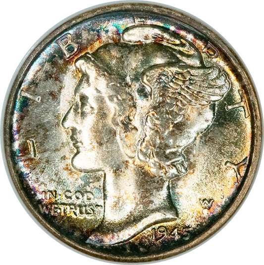 (5060) 1945-S 10C NGC MS65 Gold CAC