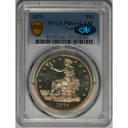 (7059) 1879 T$1 PCGS PR66+CAM CAC