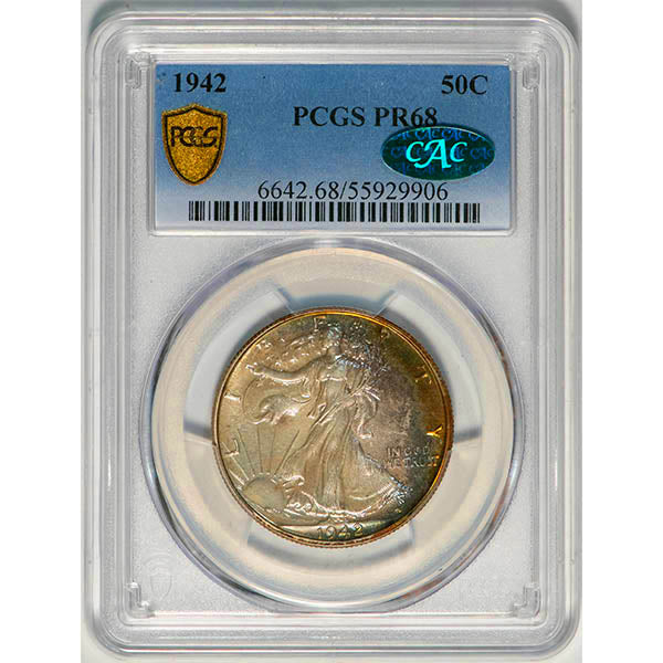 (6642) 1942 50c PCGS PR68 CAC