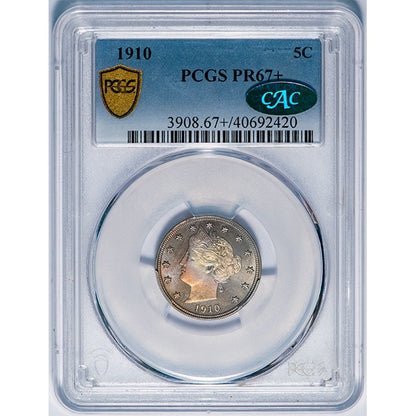 (3908) 1910 5C PCGS PR67+ CAC