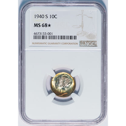 (5026) 1940-S 10C NGC MS68*