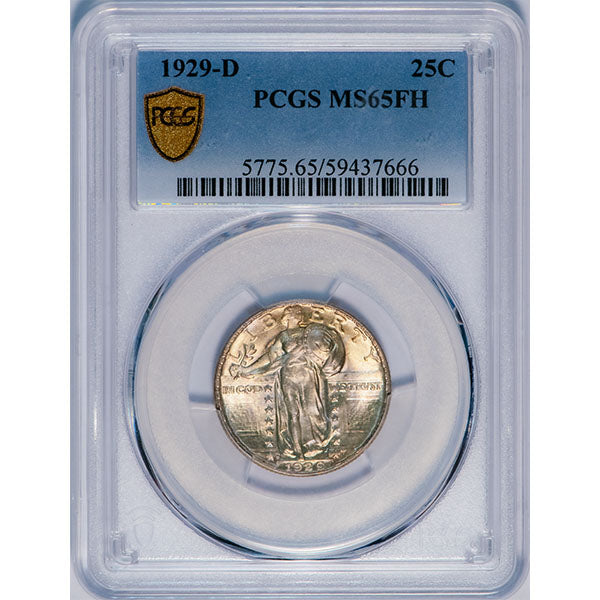 (5775) 1929-D 25C PCGS MS65FH