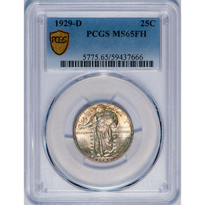 (5775) 1929-D 25C PCGS MS65FH