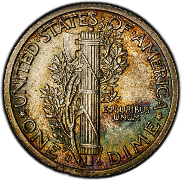 (4907) 1916-D 10C PCGS MS64FB CAC