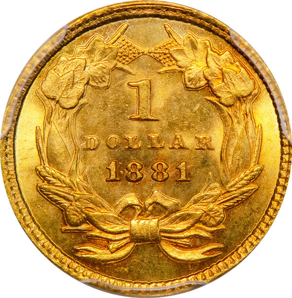 (7582) 1881 G$1 PCGS MS67
