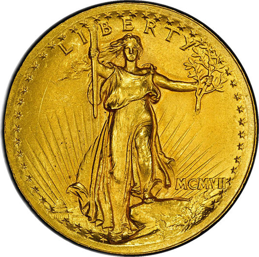 (9135) 1907 $20 PCGS Genuine UNC Detail