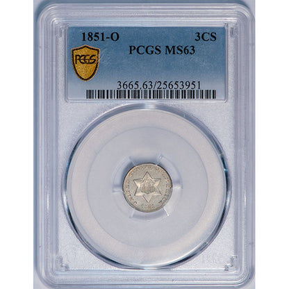 (3665) 1851-O 3CS PCGS MS63