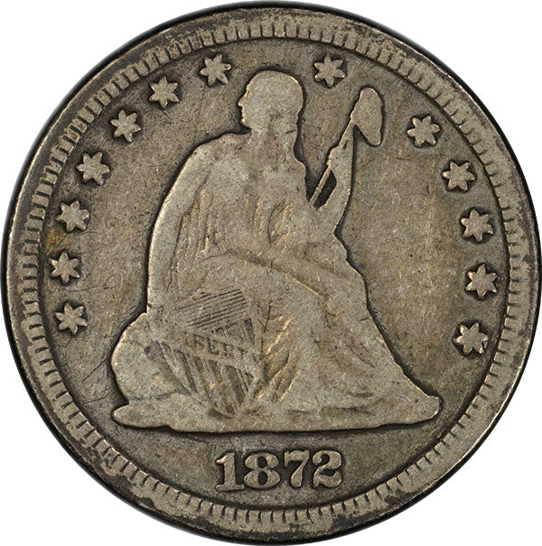 (5482) 1872-CC 25C PCGS F15 CAC